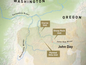 John Day Fossil Beds Map