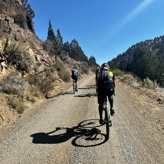 Riding gravel roads leading to John Day.