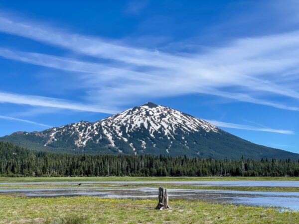 Sparks Lake with Mt. Bachelor in background.
