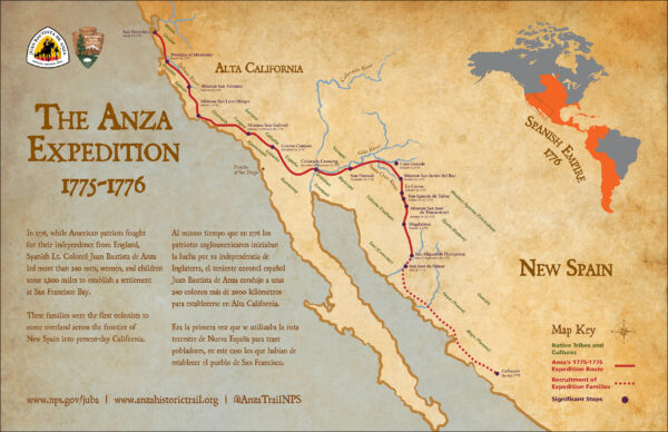 Anza Expedition Map