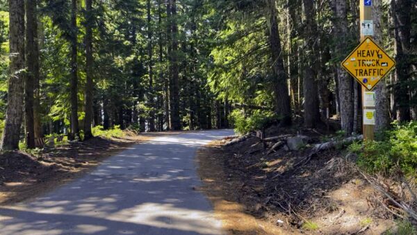 The West Leg road up to Timberline Lodge in Oregon.