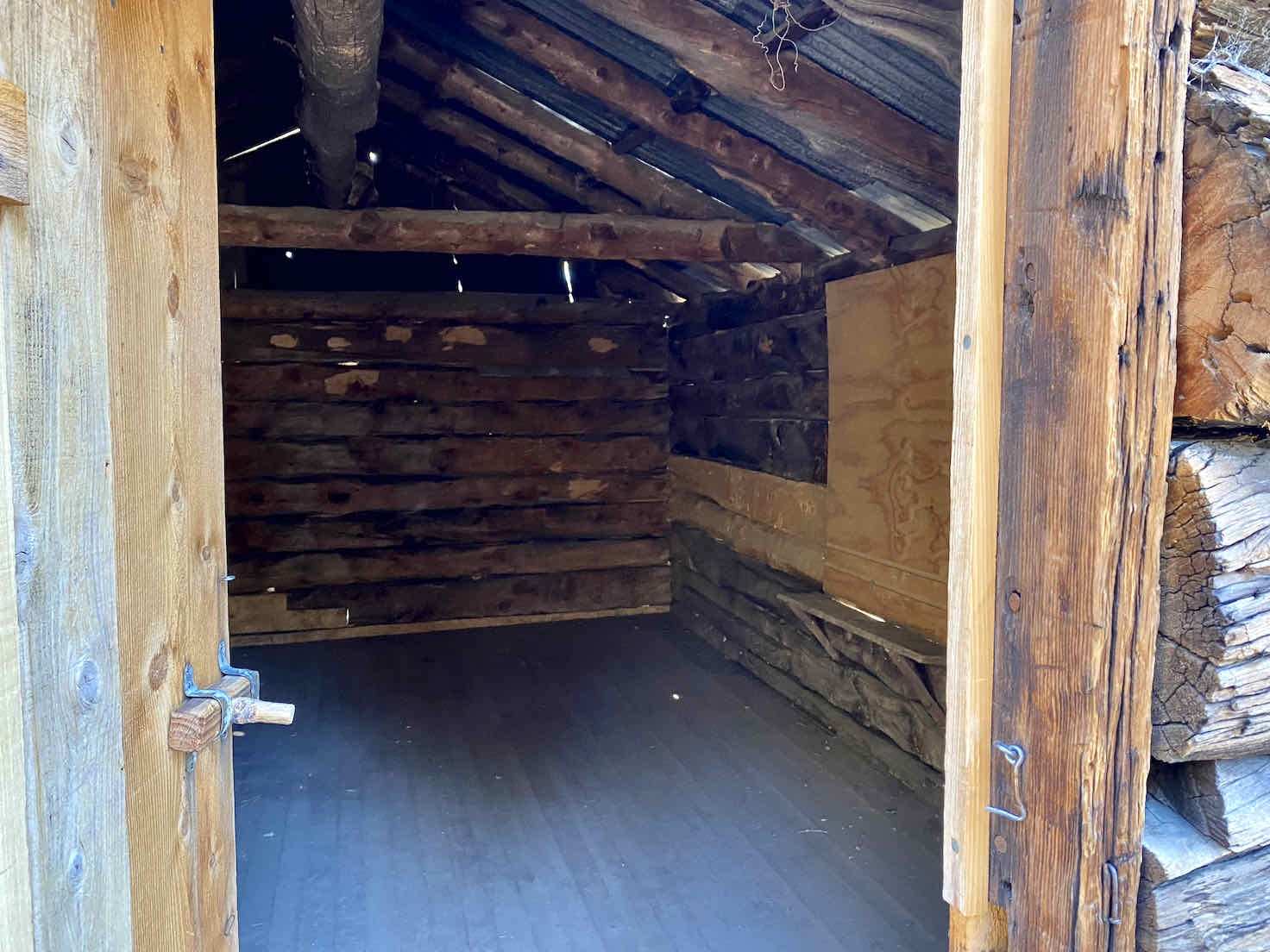 The inside of Hunter's Cabin.