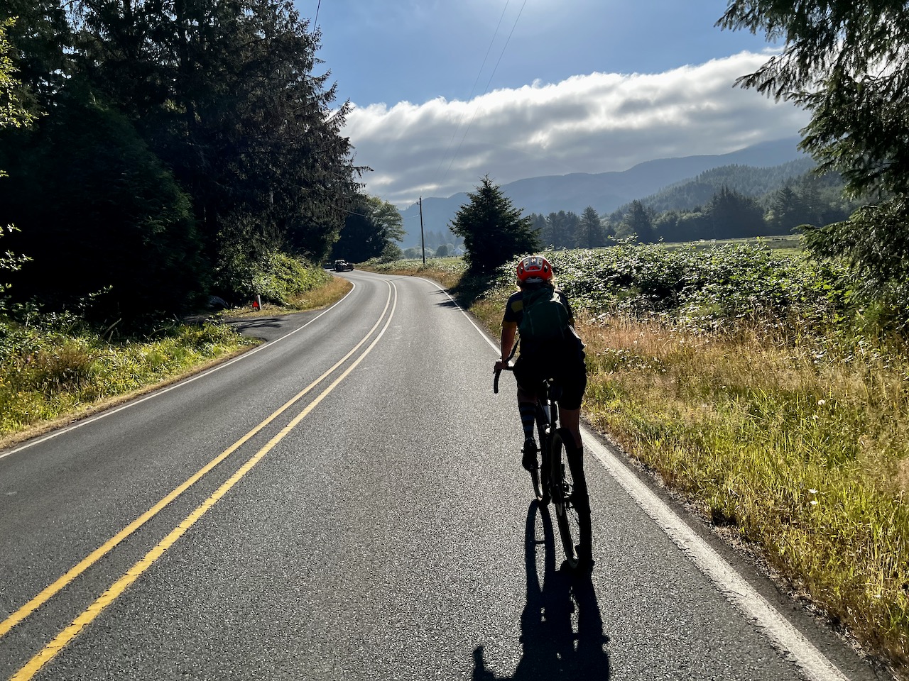 Bike riding from Taft, Oregon.