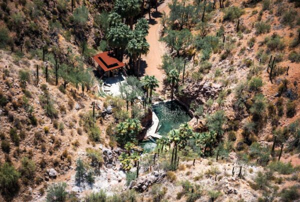 Arial view of castle hot springs in Arizona