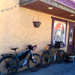 Bikes outside Badger Creek Cafe in Tetonia Idaho. Photo by Aaron Couch via DestinationReroute.com