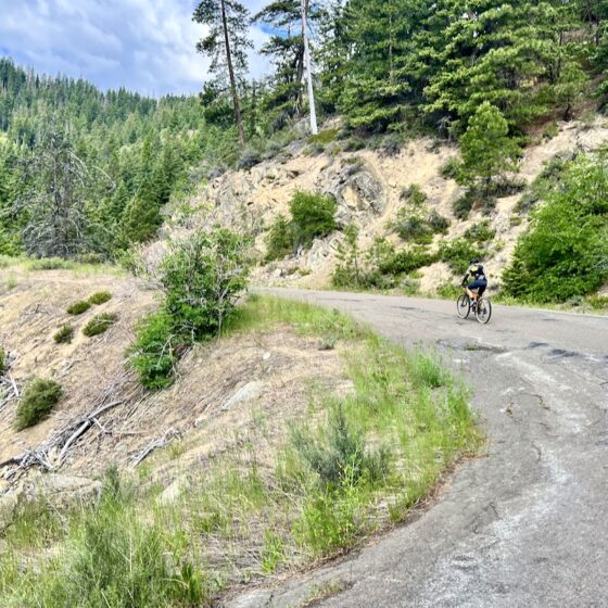 Riding up to Old Blewett Pass