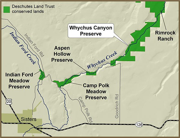 Cowboy Preacher - Whychus Canyon Preserve map