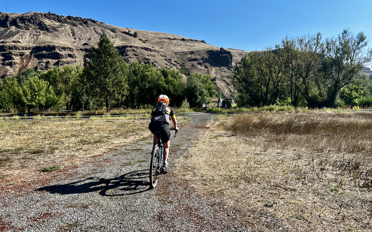 Riding dirt path in Wallowa, Oregon.