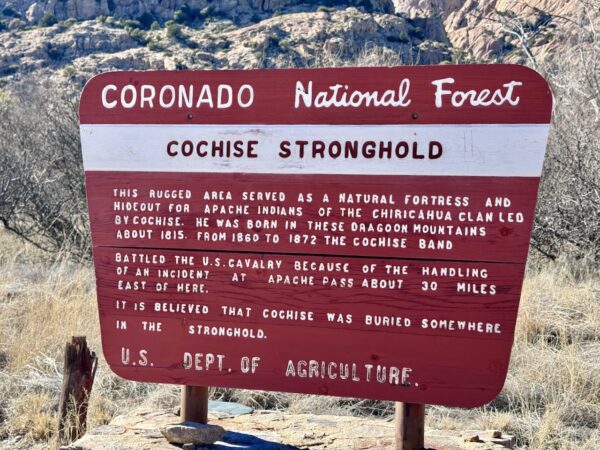 Coronado National Forest sign