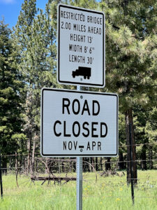Lookingglass Road Closed Sign