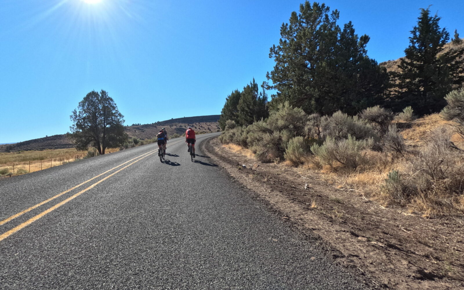 Cyclist on Twentymile Road