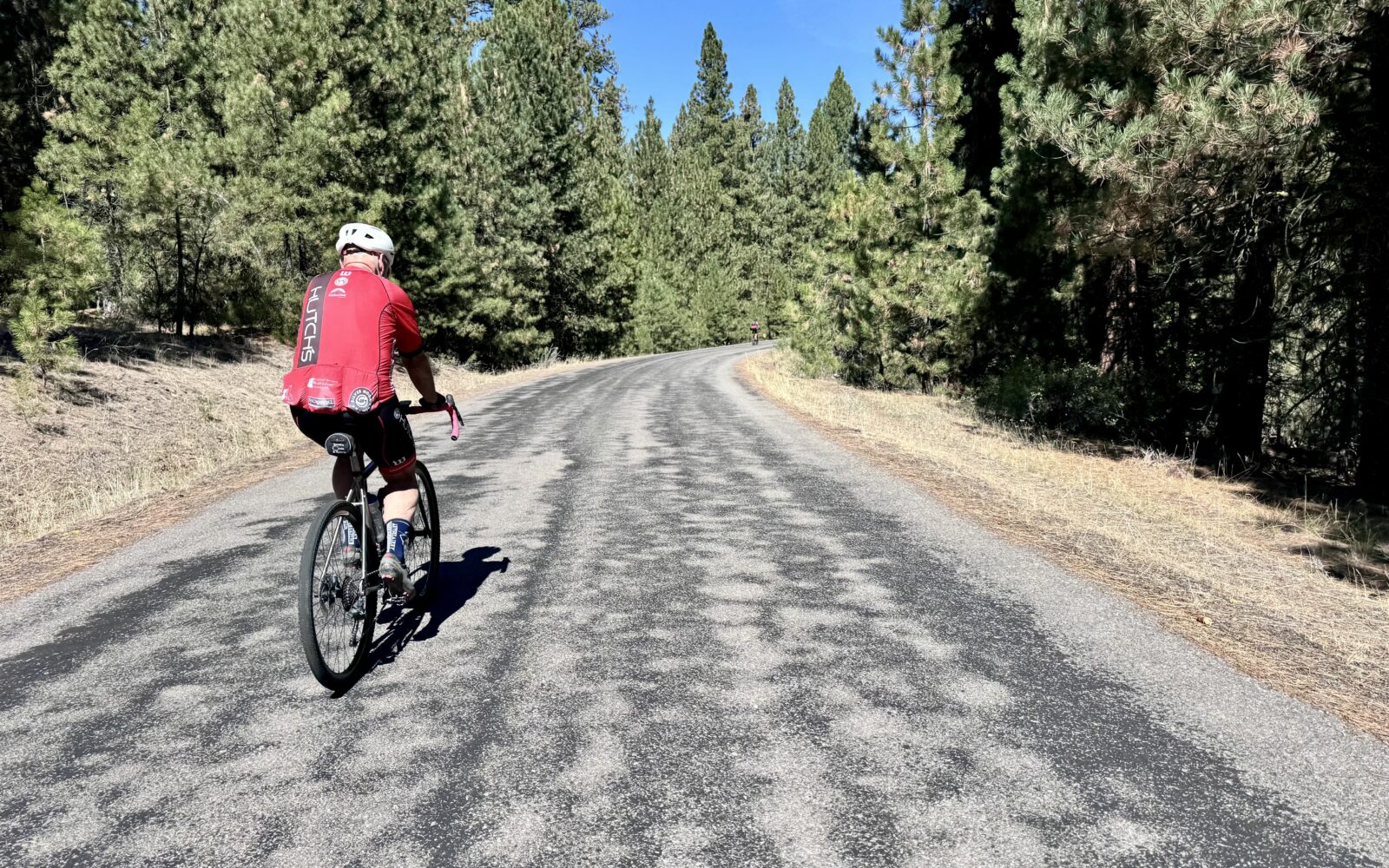 Riding old paved road near Lakeview.