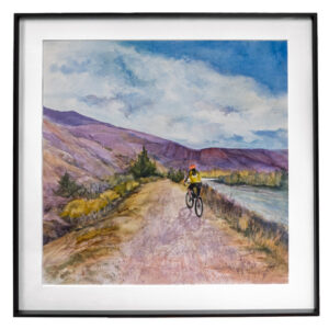 Central Oregon Gravel Guidebook Cover - Original Painting (Framed)