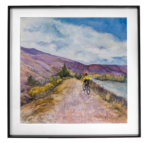 Central Oregon Gravel Guidebook Cover - Original Painting (Framed)