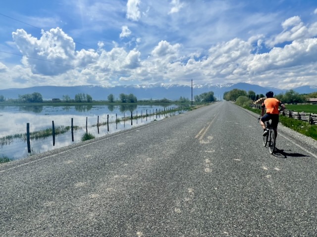 Gravel rider on a rural Dirty Freehub route